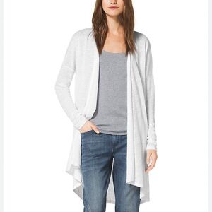 MICHAEL KORS Linen Blend Long Cardigan